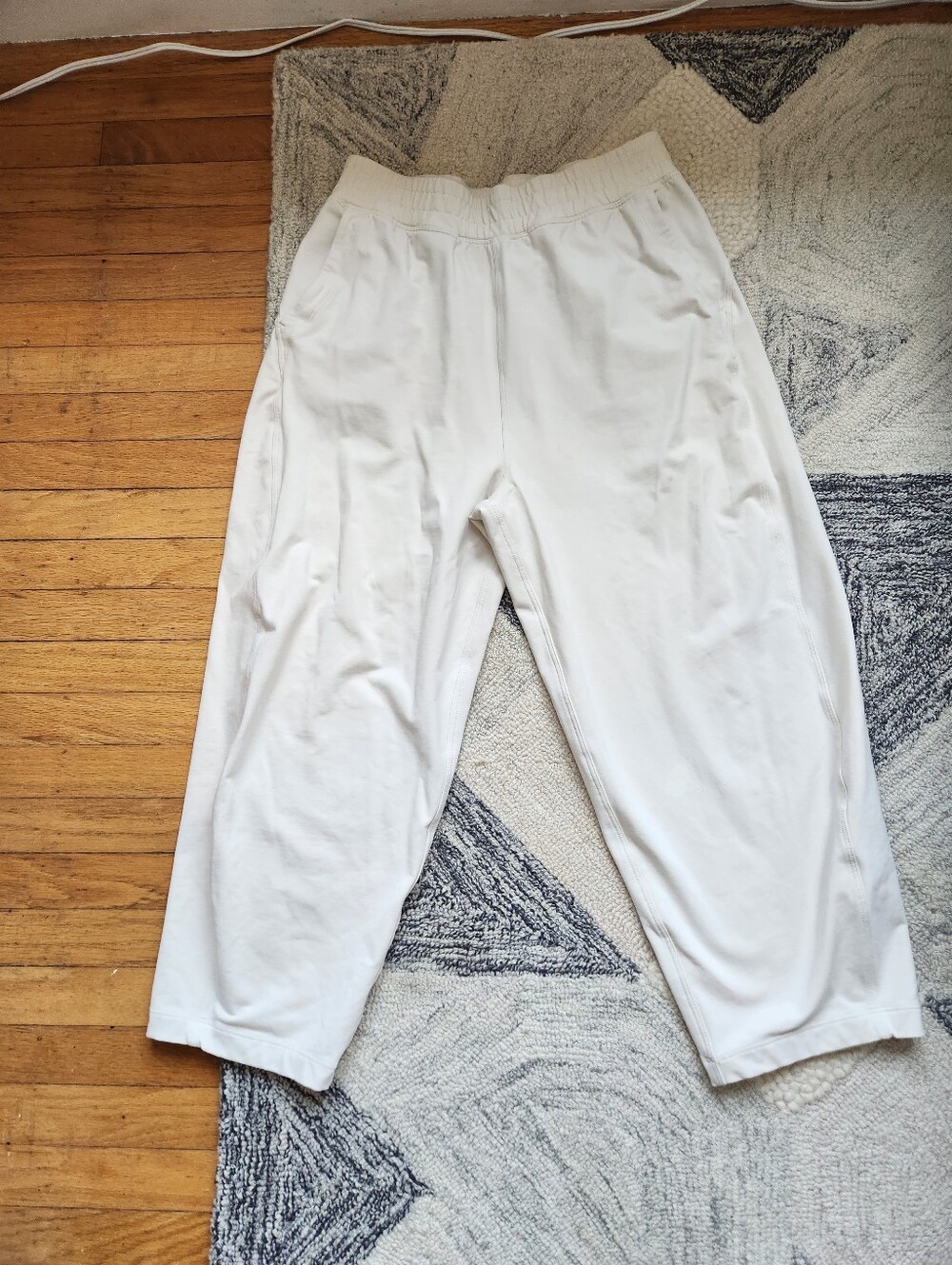Lululemon la lab barrel leg pants in bone 8